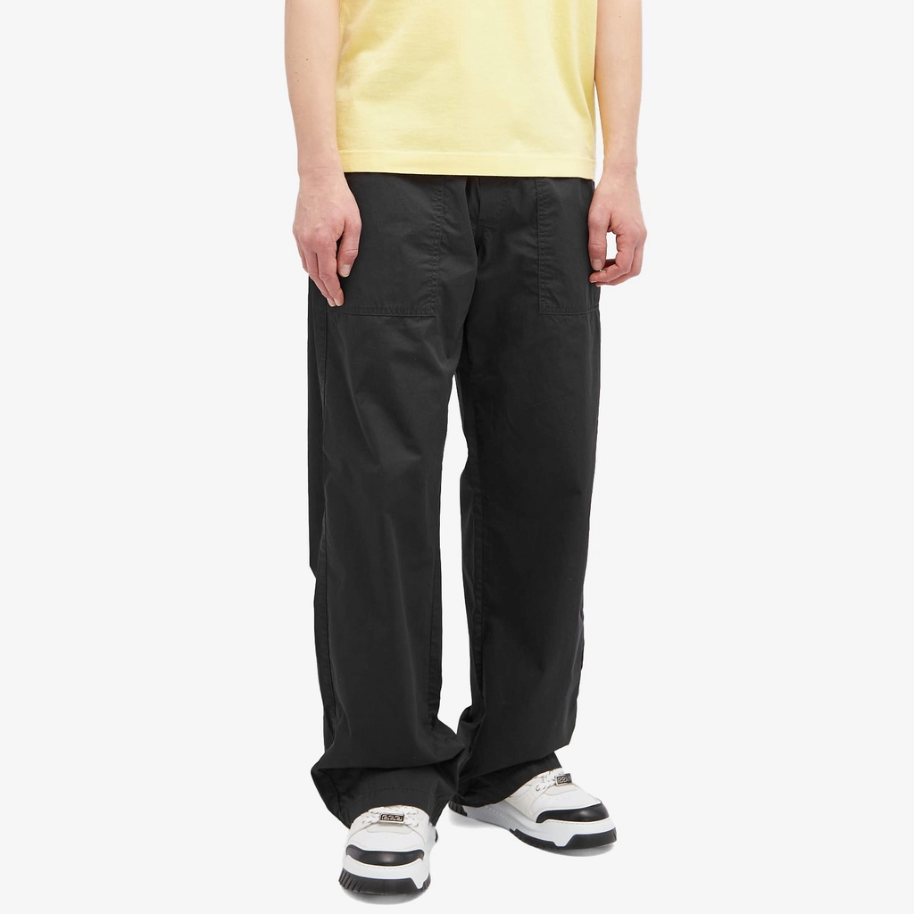Palm Angels Men's Curved Logo Loose Trousers Black